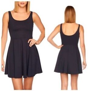 Susana Monaco Fit & Flare Tank Mini Dress Black Sleeveless Dress W1311 Sz S